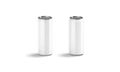 Blank white aluminum 450 ml and 500 ml soda can mockup, isolated