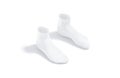Blank white ancle socks pair mockup, side view Royalty Free Stock Photo