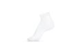 Blank white ancle socks on tiptoe mockup, side view Royalty Free Stock Photo