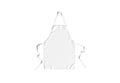 Blank white apron with strap mockup, top view Royalty Free Stock Photo