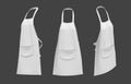 Blank white aprons mock up