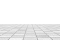 Blank white background and brick floor Royalty Free Stock Photo