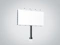 Blank white banner mock up on city billboard, Royalty Free Stock Photo