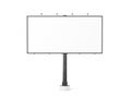 Blank white banner mockup on black city billboard Royalty Free Stock Photo