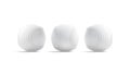 Blank white baseball ball mockup, front and side view Royalty Free Stock Photo