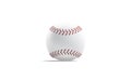 Blank white baseball ball with red seam mock up, isolated