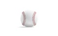 Blank white baseball ball with red seam mockup, front view Royalty Free Stock Photo