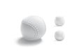 Blank white baseball ball seam mock up, different views