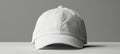 Blank white baseball cap mockup on isolated white background for versatile design presentation