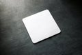 Blank white beer coasters mockup, clipping path