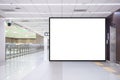 Blank white billboard at the airport Royalty Free Stock Photo