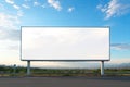 blank white billboard, Empty info banner, street banner, Empty white poster, Mock up. Generated AI