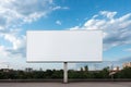 blank white billboard, Empty info banner, street banner, Empty white poster, Mock up. Generated AI