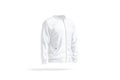 Blank white bomber jacket mockup, side view