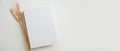Blank white book cover with dry grass and an empty space on a white background Royalty Free Stock Photo