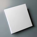 Blank white book cover isolated on grey background. 3d render Royalty Free Stock Photo