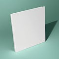 Blank white book cover mockup on green background. 3d rendering Royalty Free Stock Photo