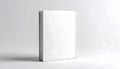 Blank White Book Standing on a White Surface Royalty Free Stock Photo