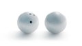 Blank white bowling ball mockup, front and back side view Royalty Free Stock Photo