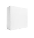 Blank White Box Isolated on White Royalty Free Stock Photo