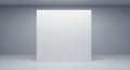 Blank White Box in Minimalist Grey Studio Royalty Free Stock Photo