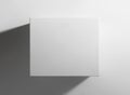 Blank white box top view with shadow Royalty Free Stock Photo