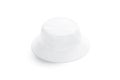 Blank white bucket hat mockup, side view Royalty Free Stock Photo