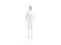 Blank white burkini mockup, front view