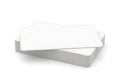 Blank white business cards stacked and ready for custom design and printing Royalty Free Stock Photo