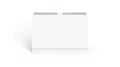 Blank white calendar mock up front view, isolated, Royalty Free Stock Photo