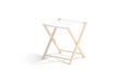 Blank white camp folding stool mockup, side view