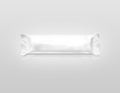 Blank white candy bar plastic wrap mockup . Royalty Free Stock Photo