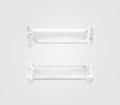 Blank white candy bar plastic wrap mockup top and back Royalty Free Stock Photo