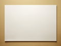 Blank White Canvas Against a Soft Beige Background, Ideal for Creativity and Artistic Expression in Various Projects Royalty Free Stock Photo