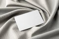 Blank White Card On Grey Textured Fabric image photo Royalty Free Stock Photo