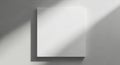 Blank white card with natural light and shadow overlay Royalty Free Stock Photo
