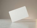 Blank white card with rounded corners on a neutral background Royalty Free Stock Photo