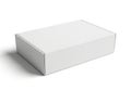 Blank white cardboard box with lid and shadow on a white background for packaging mockups Royalty Free Stock Photo