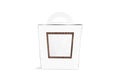 Blank white cardboard candy box with transparent window mockup, isolated