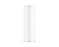 Blank paper snack tube mockup, white cardboard cylinder box mockup with plastic lid