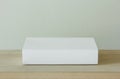 Blank white cardboard package box mockup