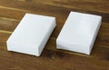 Blank white cardboard package box mockup