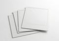 Blank white cards stacked neatly on a clean white surface ready for design Royalty Free Stock Photo