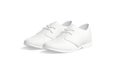 Blank white casual shoes mockup, half-turned view
