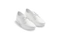 Blank white casual shoes mockup, side view