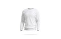 Blank white casual sweatshirt mockup, left side view