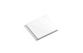 Blank white cd case closed mockup, side view, isolated Royalty Free Stock Photo