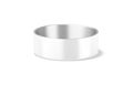 Blank white ceramic dog bowl with metallic mockup, side view Royalty Free Stock Photo