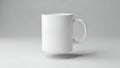 Blank White Ceramic Mug on a Light Gray Background Royalty Free Stock Photo