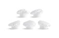 Blank white chef hat mockup, different angles views Royalty Free Stock Photo